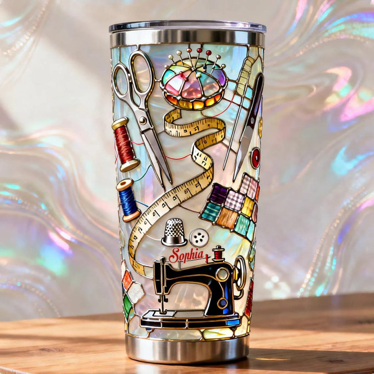 Love Sewing - Personalized Sewing Tumbler, Sewing Tools Drinkware