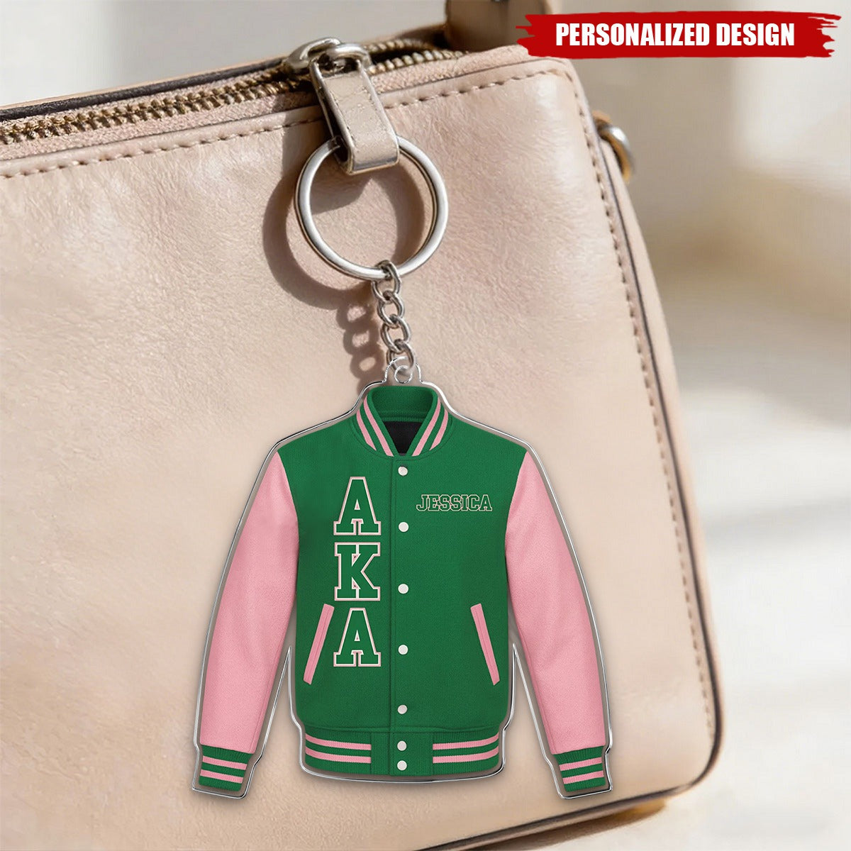 Personalized AKA Varsity Jacket Acrylic Keychain