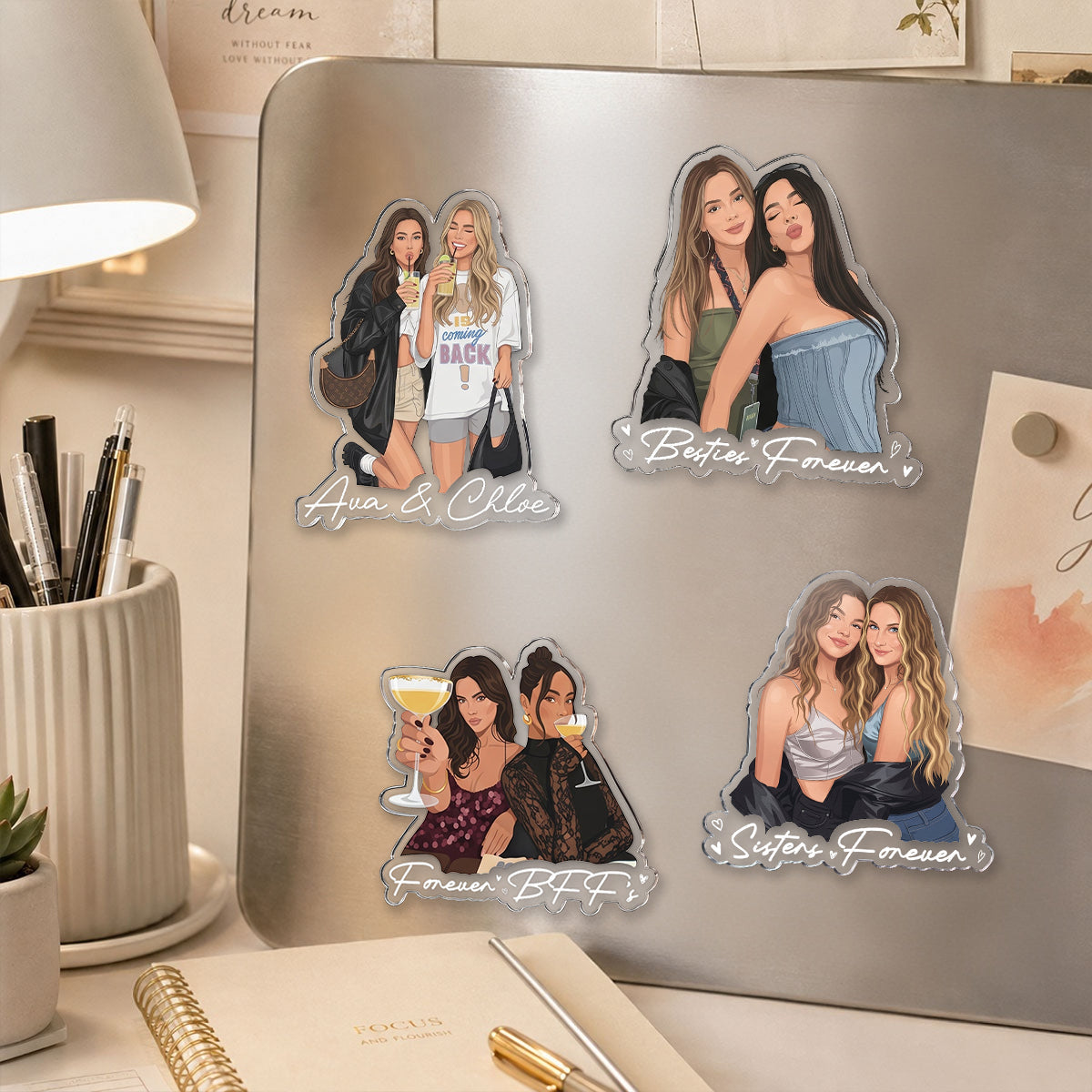 Besties Forever, Friendship Thank You Gift - Personalized Magnet