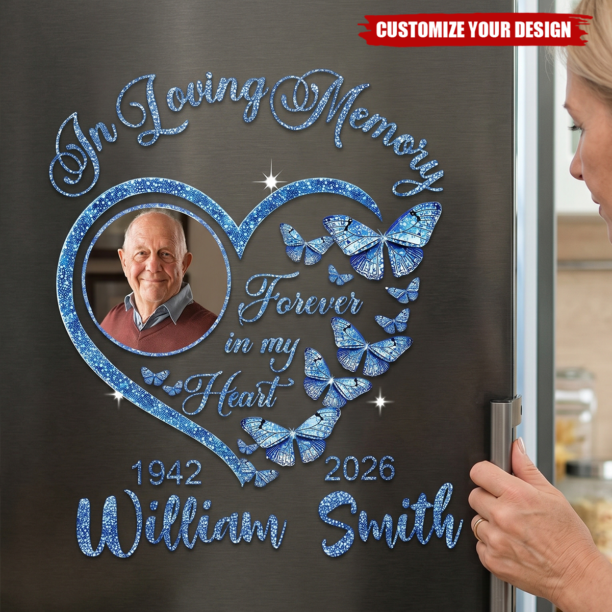 Personalized Forever In My Heart Car Window Decal Sticker