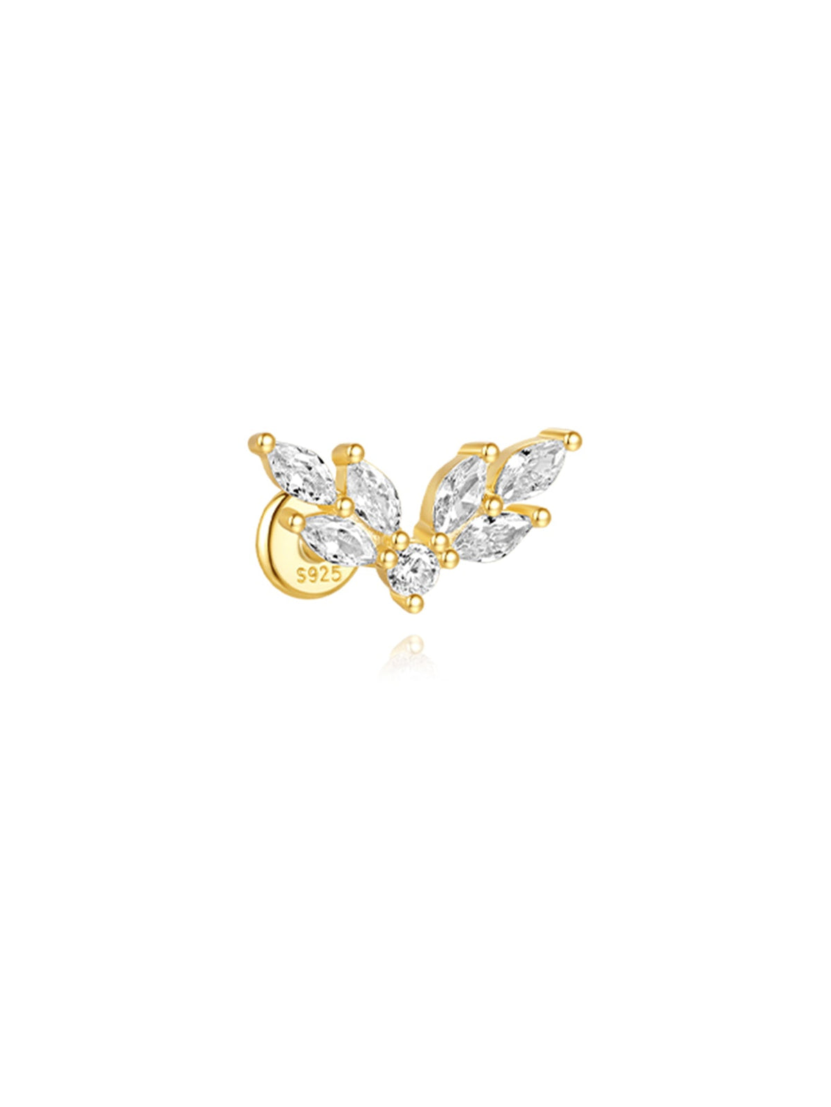 KOSINER 925 Sterling Silver Delicate Marquise Cluster Set