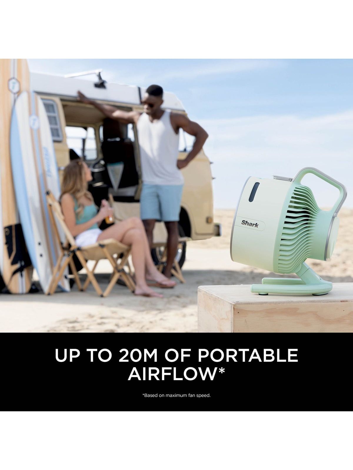 FlexBreeze HydroGo Portable Misting Fan Green