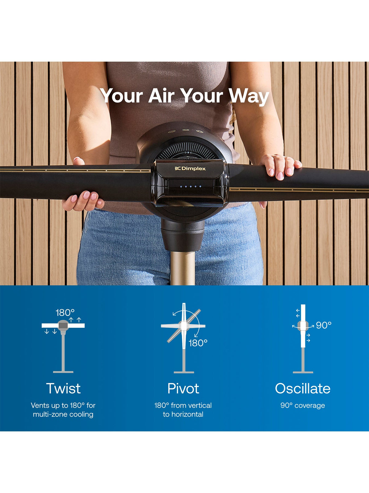 FlexBlade Multi-Directional Bladeless Fan Black