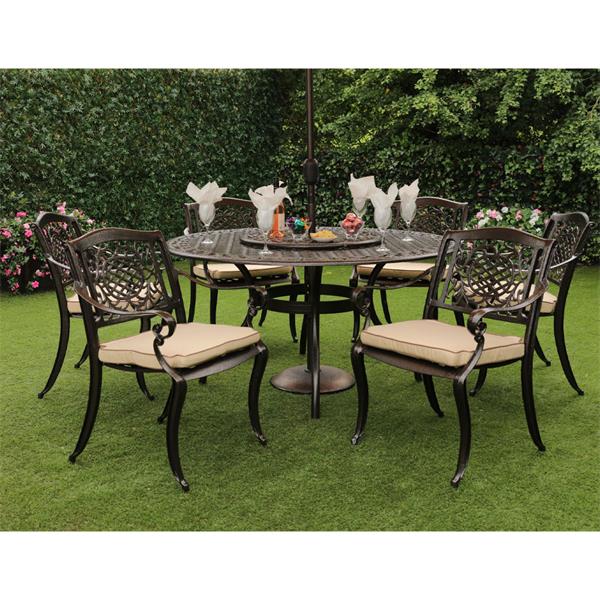 Ballygowan 6 Seat Set, Oval Table & Lazy Susan (Bronze)