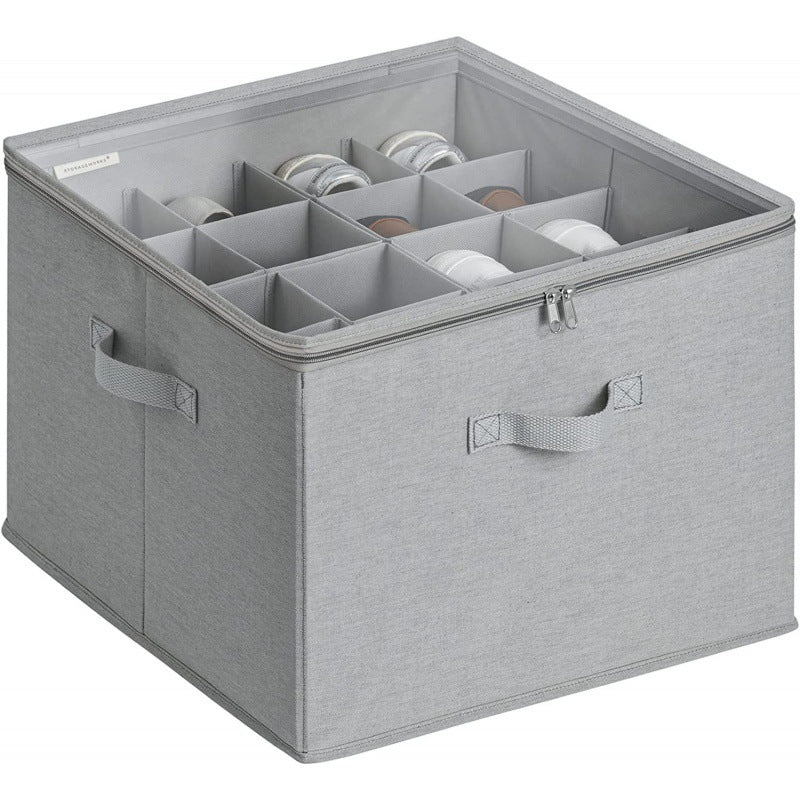⏰🔥LIMITED TIME 50% OFF! 👟 Fabric Shoe Organizer Storage Box – Foldable, Large Capacity, Dustproof & Breathable for Closet & Bedroom 🧺✨-UK