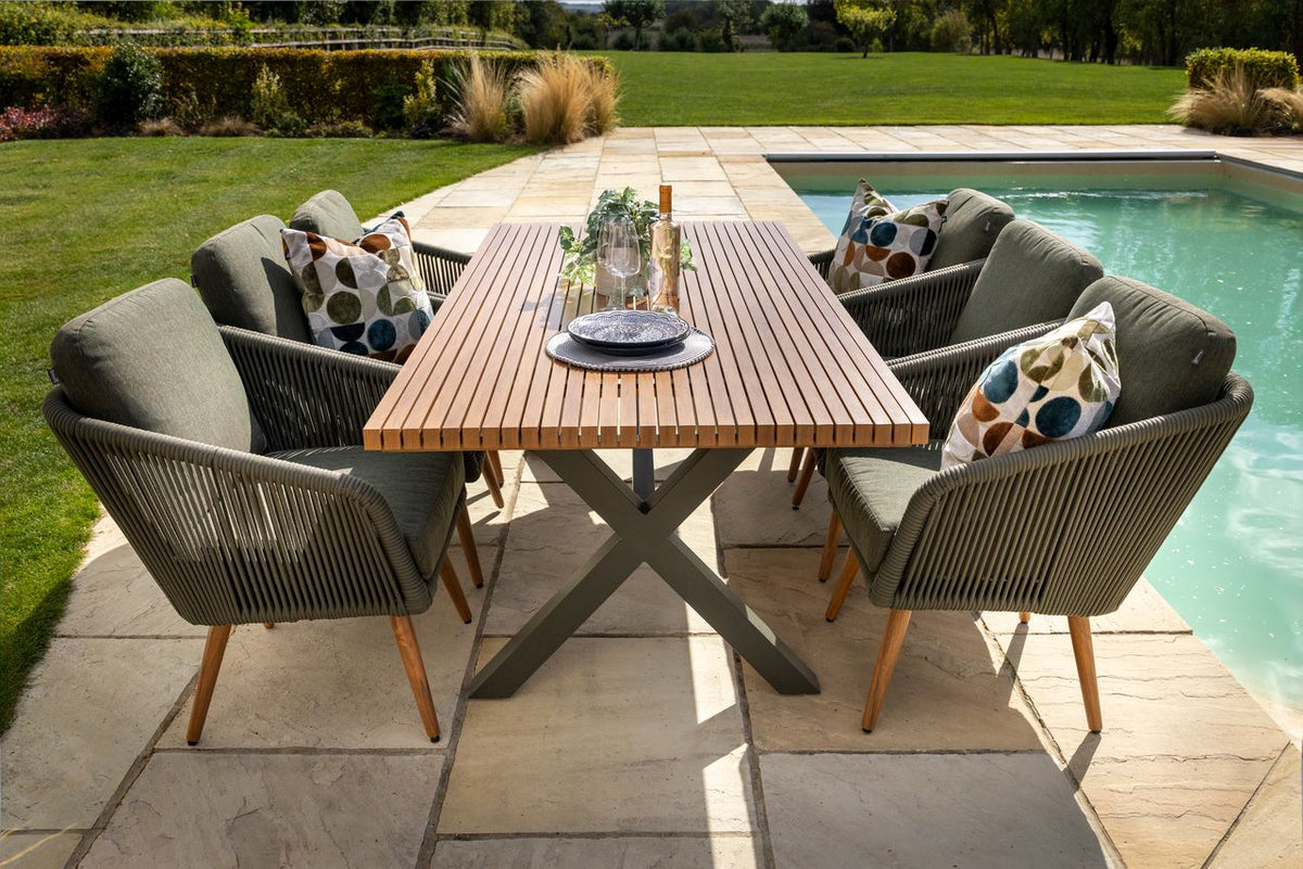 Hartman Eden 6 Seat Rectangular Dining Set in Juniper / Acacia