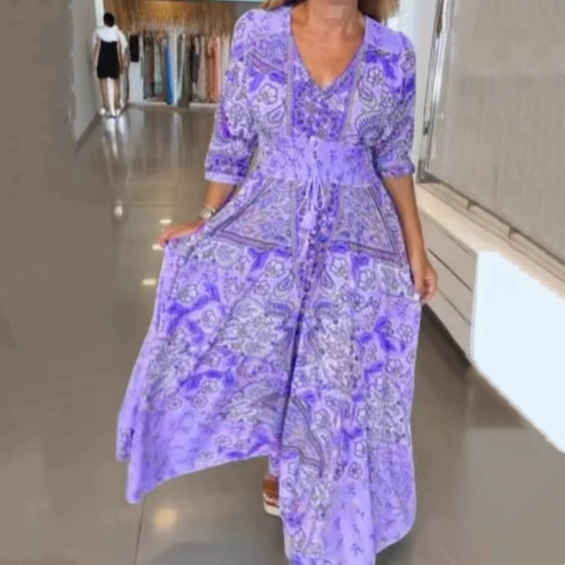 Seasonal bestseller with 60% off π₯ Elegant long floral dress for women