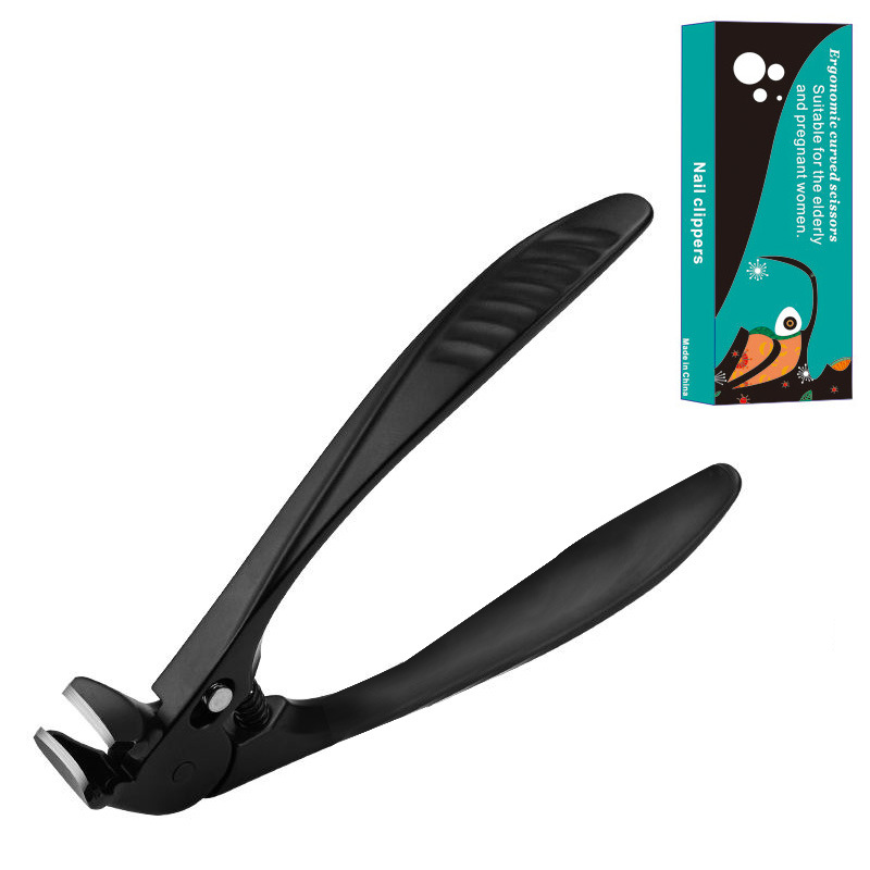 ⏳LAST DAY SALE 50% OFF !!📢Perfect Curved Design | Stainless Steel Nail Clipper | Effortless Grip for Seniors ✨