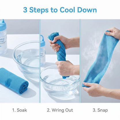 ⏰❄️Last Day Buy 1 Get 1 Free (Each only ￡3.99)☀️Cold Sweat Towel You Can Use Anywhere, Anytime! Reusable Soft Absorbent Cooling Portable