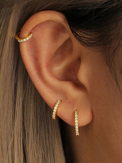 KOSINER 925 Sterling Silver Delicate Multi-Size Hoop
