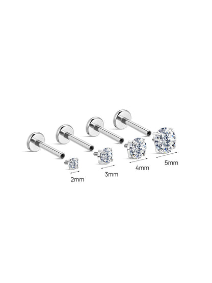 KOSINER Titanium Classic Flat Back Stud