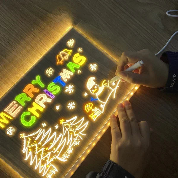 ⏳LAST DAY SALE ONLY￡7.99!🔥✨ LED Note Board 🎨Includes 7 colour pens, bright display & reusable – Perfect for messages, reminders & creative fun 🖍️