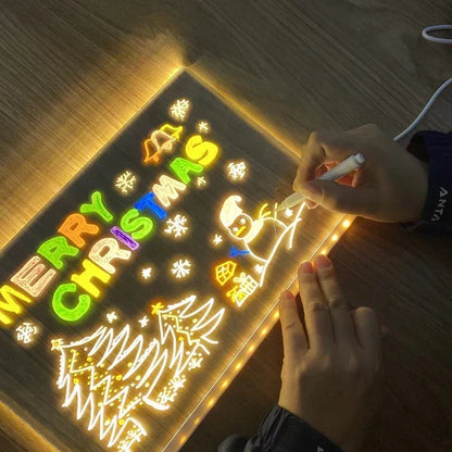 ⏳LAST DAY SALE ONLY￡7.99!🔥✨ LED Note Board 🎨Includes 7 colour pens, bright display & reusable – Perfect for messages, reminders & creative fun 🖍️