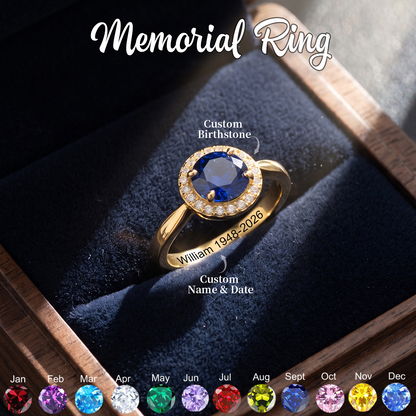 Personalized Memorial Ring, Sympathy Gift For Loss