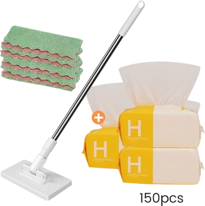⏳LAST DAY SALE ONLY ￡8.99!!🔥Extendable Telescopic Disposable Flat Clip Mop, 360° Swivel Lightweight Floor Mop