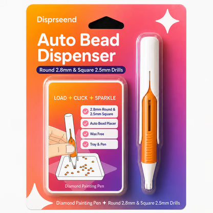 🔥 Last Day 50% OFF – 💎 Automatic Painting Bead Dispenser Pen & Tray Set