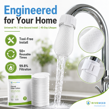 ⏰60%OFF💥Anti-Splash Kitchen Faucet Cotton Filter for Sediment & Rust Removal
