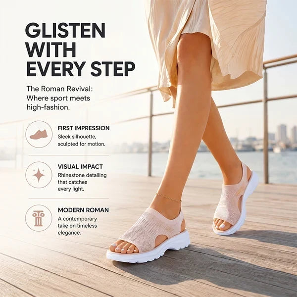 ⏳LAST DAY SALE 60% OFF!🔥🔥Women's Breathable Knit Platform Sandals