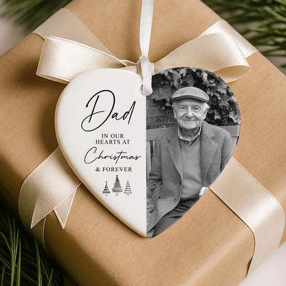Personalised Memorial Bauble, Christmas Ceramic Ornament