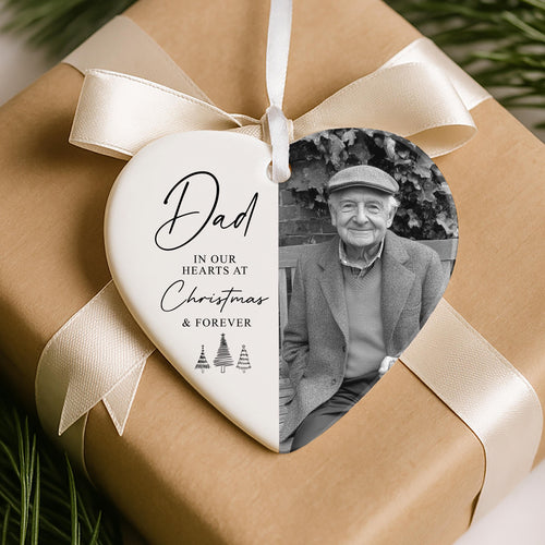 Personalised Memorial Bauble, Christmas Ceramic Ornament