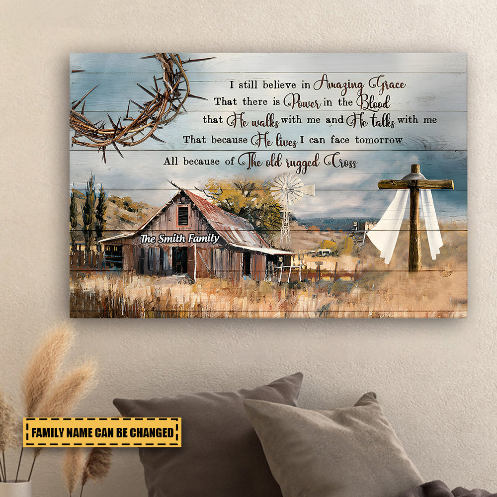 KISSFAITH-I Still Believe In Amazing Grace - Personalized Canvas