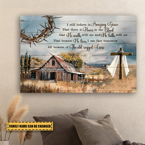 KISSFAITH-I Still Believe In Amazing Grace - Personalized Canvas