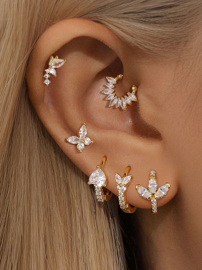KOSINER 925 Sterling Silver Delicate Butterfly 3-Piece Set