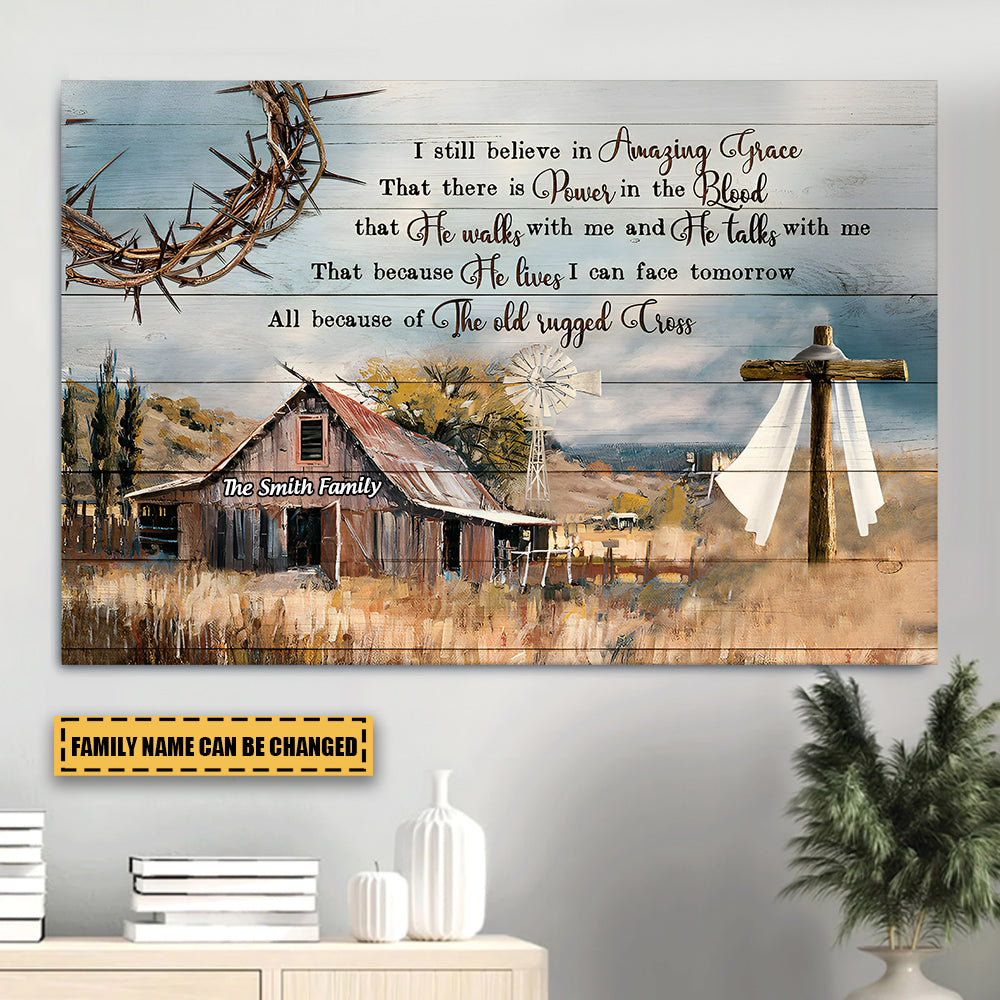 KISSFAITH-I Still Believe In Amazing Grace - Personalized Canvas