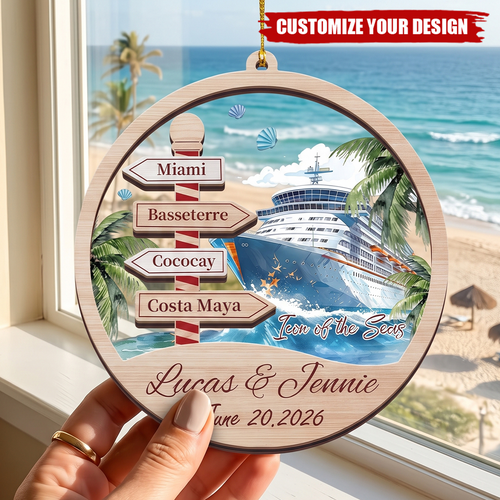 Personalized Cruise Christmas Ornament – Cruise Ship Vacation Keepsake Gift