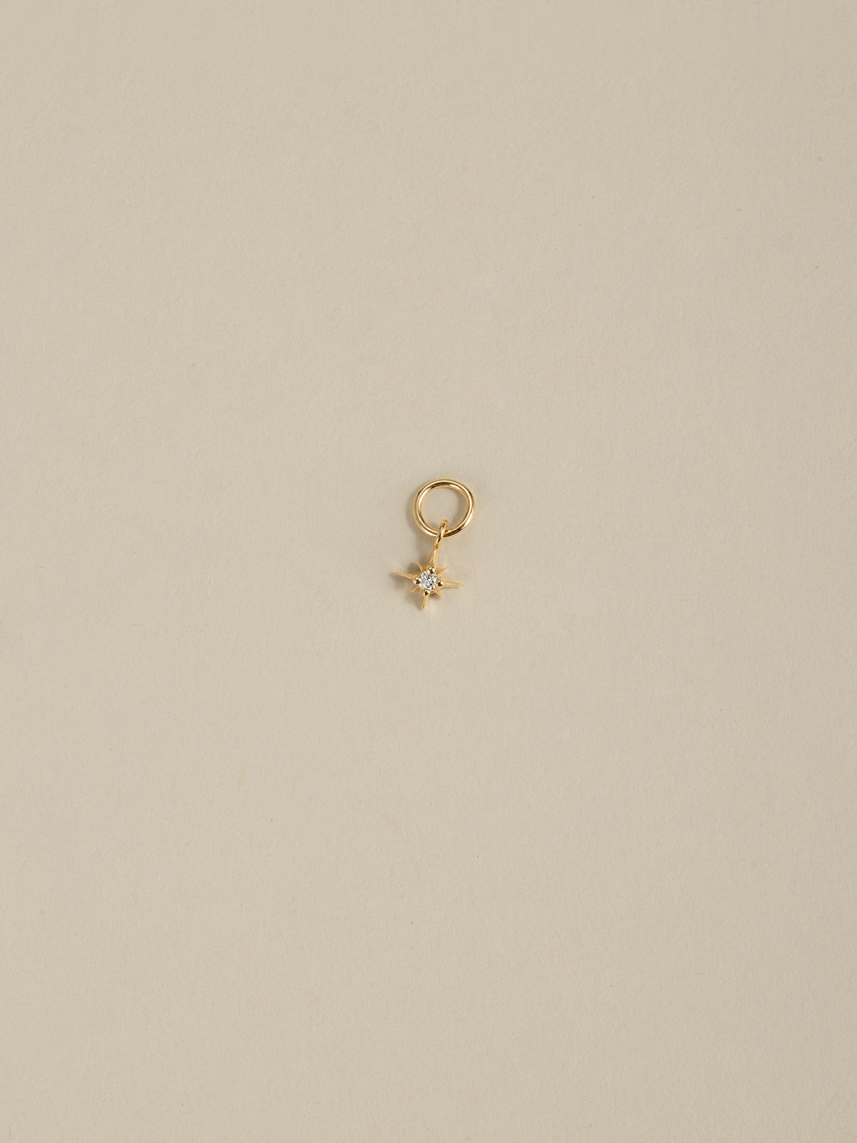 KOSINER 14K Solid Gold Eight-Point Star Lab-Grown Diamond Charm