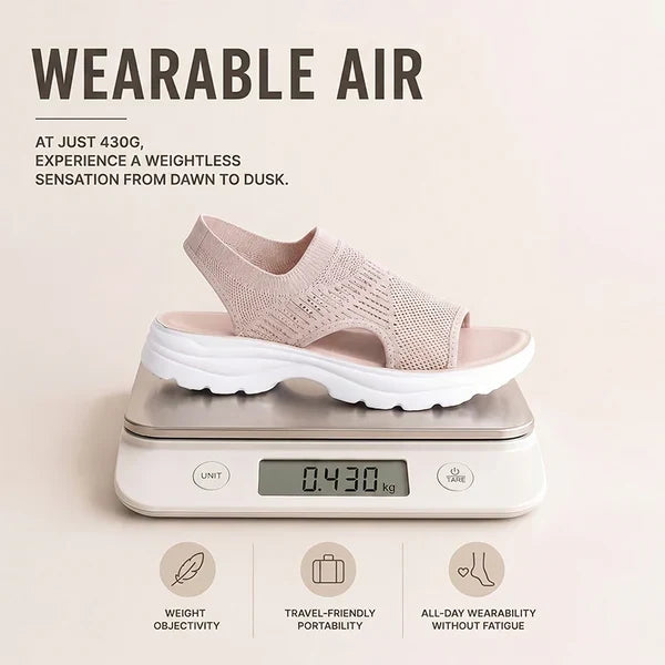 ⏳LAST DAY SALE 60% OFF!🔥🔥Women's Breathable Knit Platform Sandals