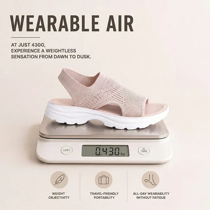 ⏳LAST DAY SALE 60% OFF!🔥🔥Women's Breathable Knit Platform Sandals