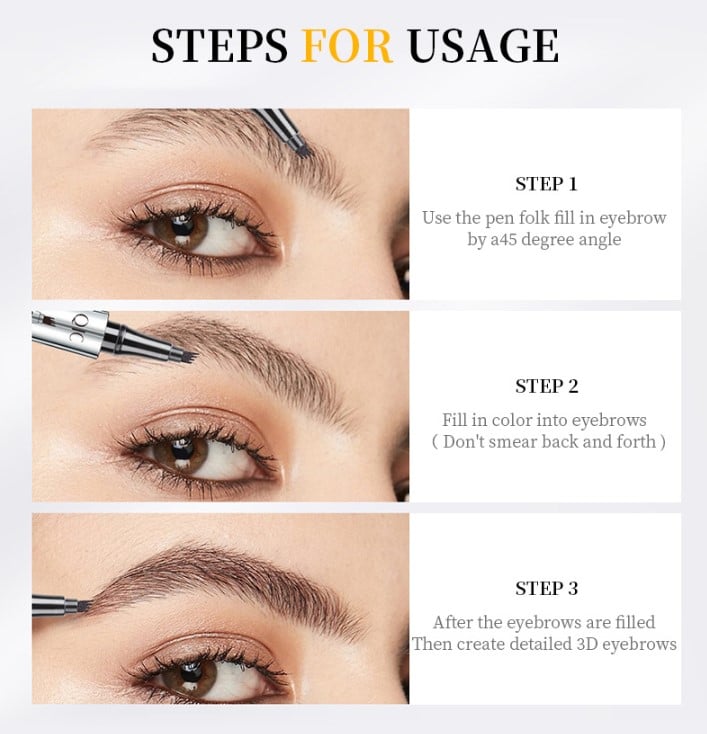 🎉 Incredible Offer 80%OFF🔥Buy 1 Get 1 Free💎Waterproof & 4 Tips for Natural Brows!