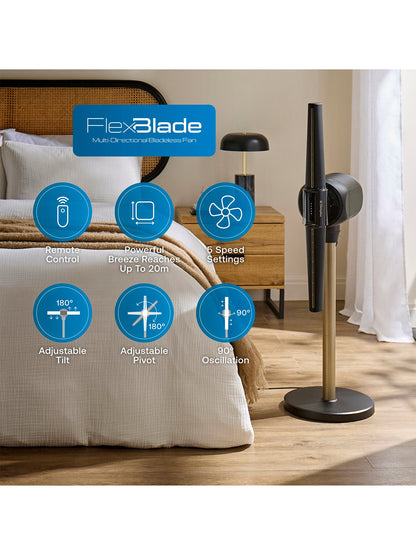FlexBlade Multi-Directional Bladeless Fan Black
