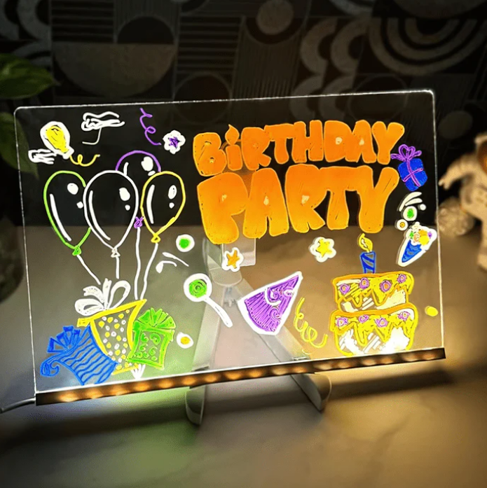 ⏳LAST DAY SALE ONLY￡7.99!🔥✨ LED Note Board 🎨Includes 7 colour pens, bright display & reusable – Perfect for messages, reminders & creative fun 🖍️