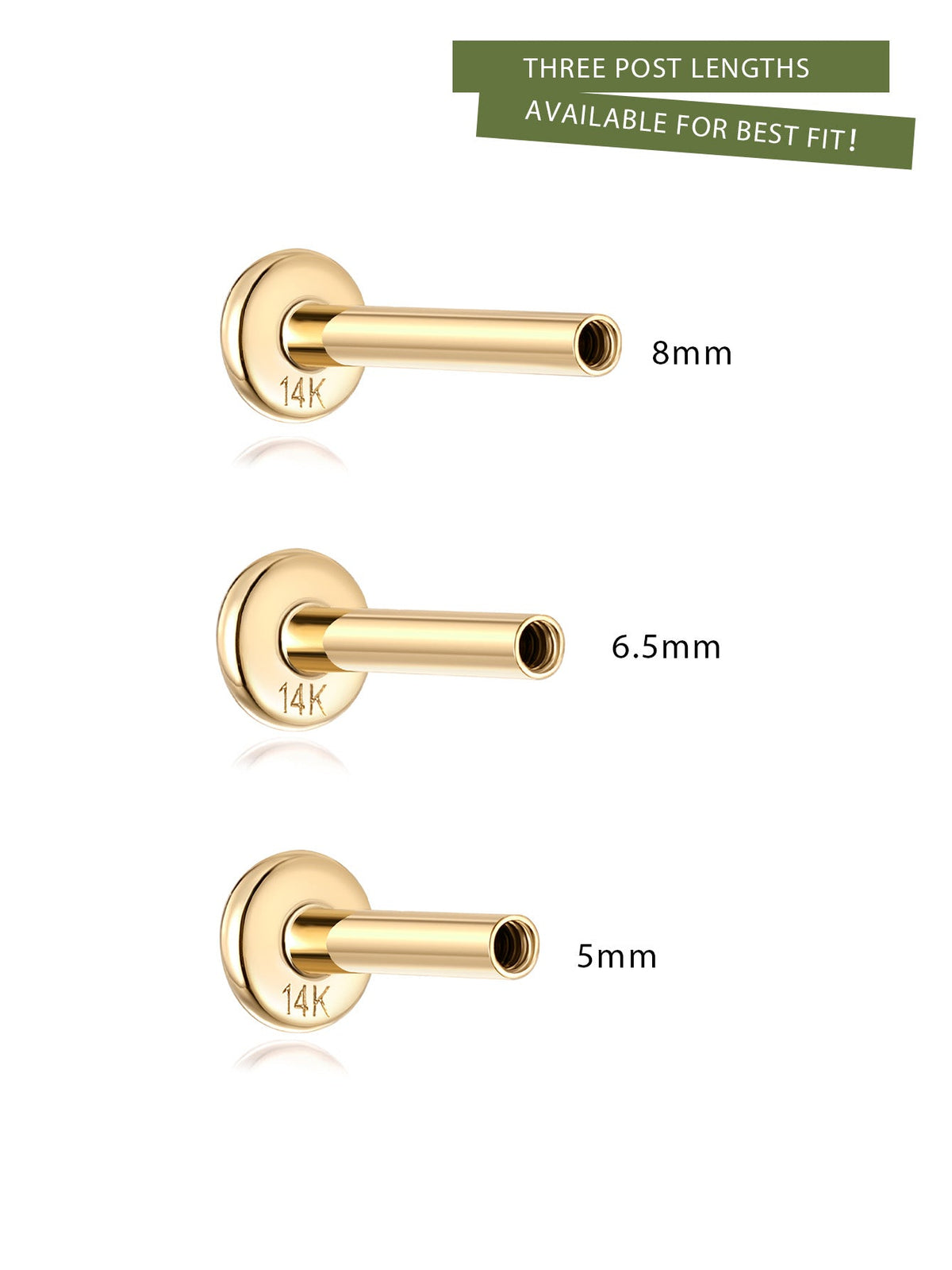 KOSINER 14K Solid Gold Minimalist Versatile Starter Set
