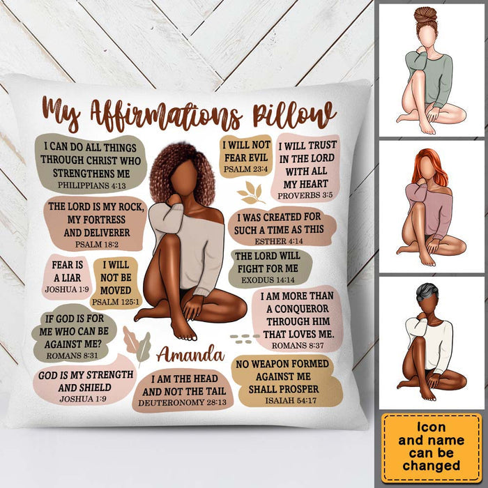 KISSFAITH-Christian Affirmation Personalized Pillow Case