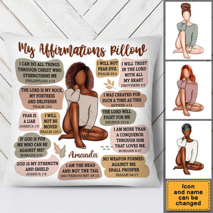 KISSFAITH-Christian Affirmation Personalized Pillow Case