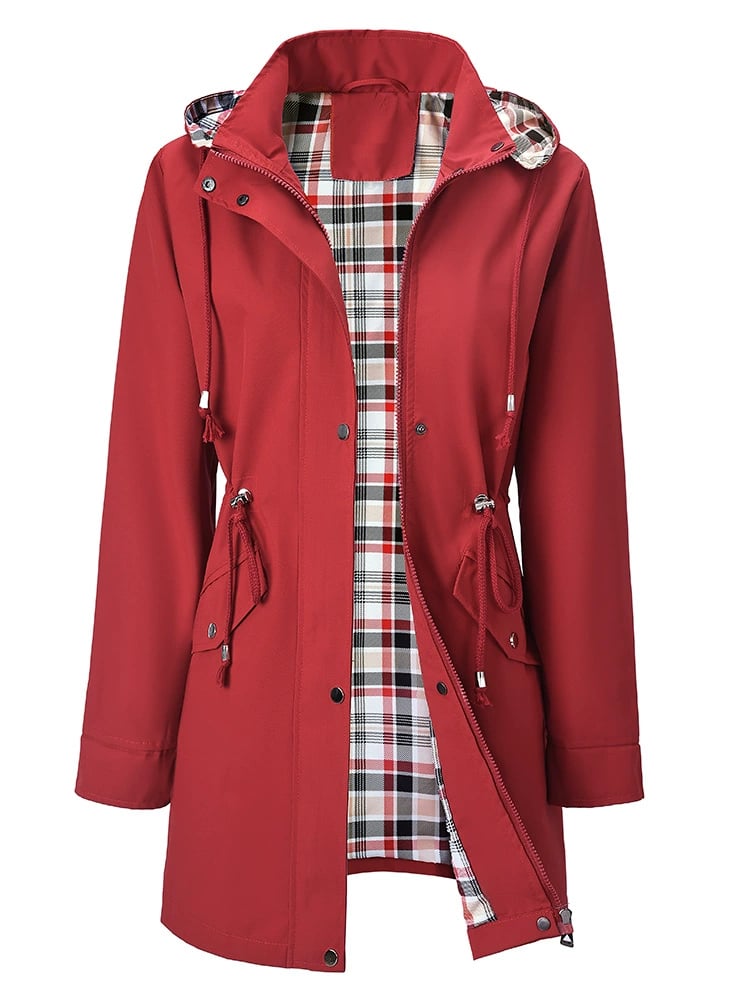HOT SALE 77% OFF🔥Solid Color Casual Jackets, Waterproof and Windproof Coats, Hooded Windbreakers