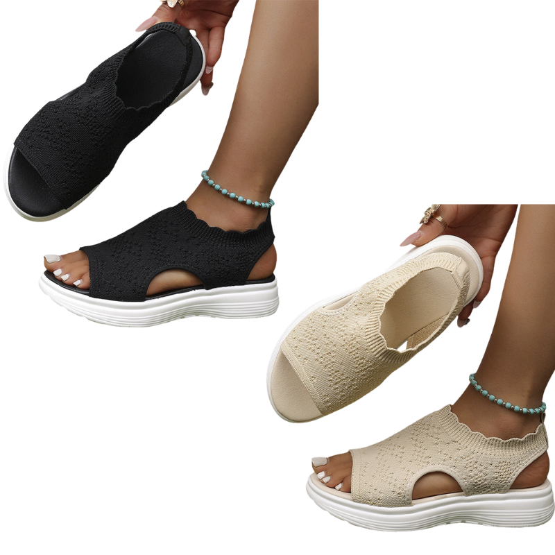 ⏳2026 Summer Hot Sale 50% OFF🎁🔥Women's Breathable Knit Platform Sandals
