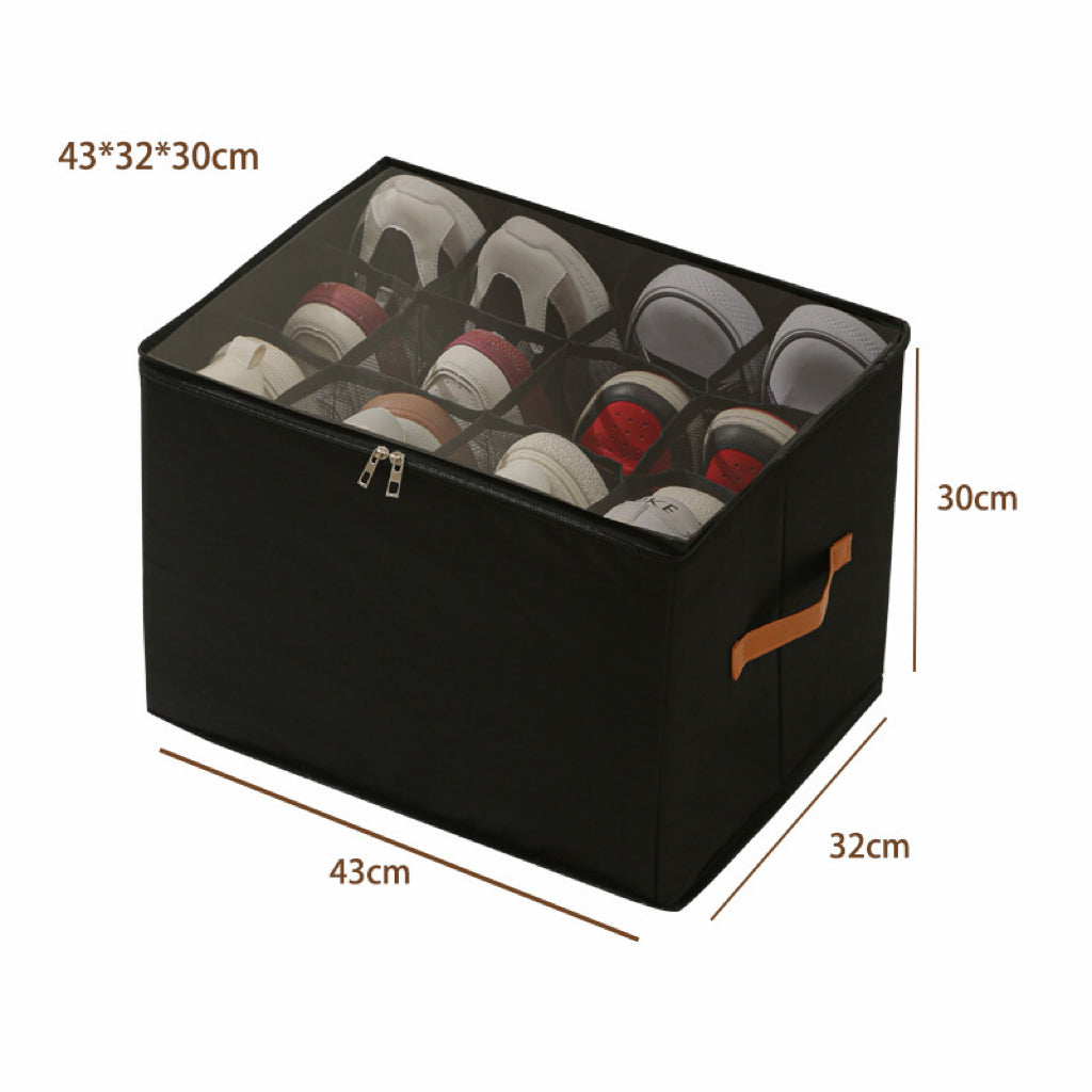 ⏰🔥LIMITED TIME 50% OFF! 👟 Fabric Shoe Organizer Storage Box – Foldable, Large Capacity, Dustproof & Breathable for Closet & Bedroom 🧺✨-UK