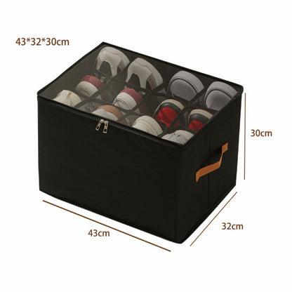 ⏰🔥LIMITED TIME 50% OFF! 👟 Fabric Shoe Organizer Storage Box – Foldable, Large Capacity, Dustproof & Breathable for Closet & Bedroom 🧺✨-UK