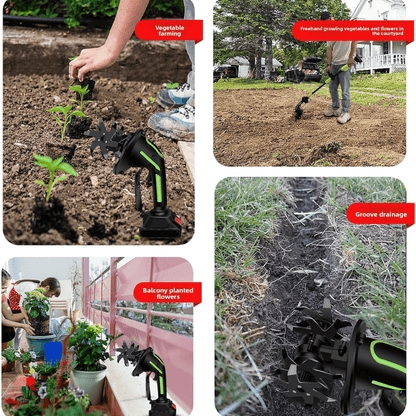 Ndreasdw™2-IN-1 Cordless Tiller & Cultivator with Extension Pole