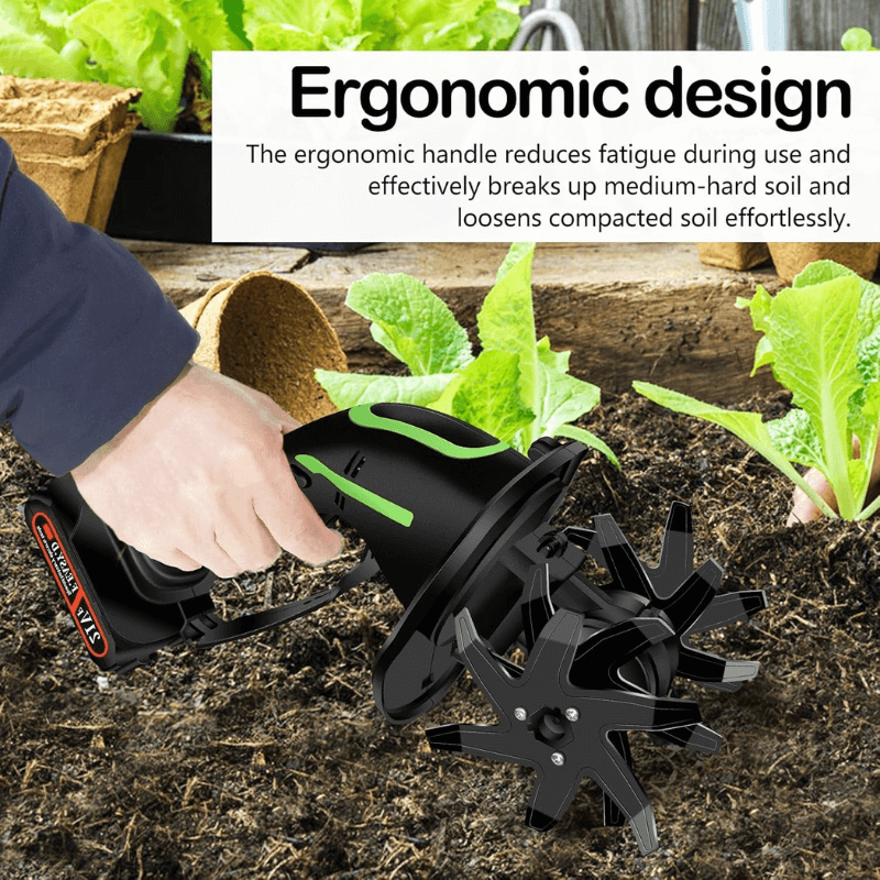 Ndreasdw™2-IN-1 Cordless Tiller & Cultivator with Extension Pole