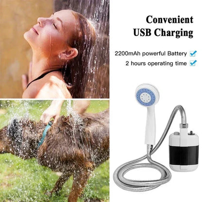 49% OFF ✨ Portable Outdoor Electric Shower Kit- Handheld Camp Shower for Travel, Hiking & Gardening