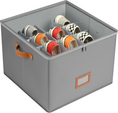 ⏰🔥LIMITED TIME 50% OFF! 👟 Fabric Shoe Organizer Storage Box – Foldable, Large Capacity, Dustproof & Breathable for Closet & Bedroom 🧺✨-UK