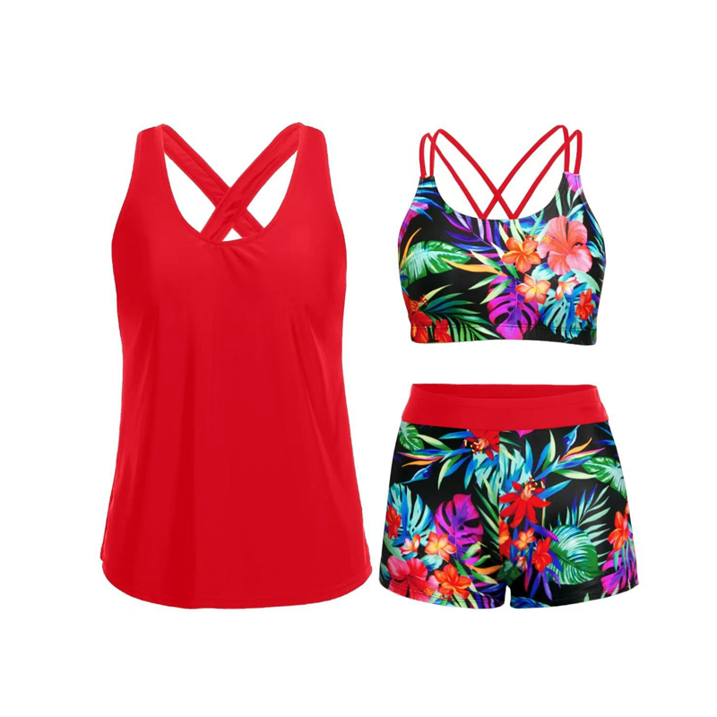 Modest Swim Set🩱Full-Coverage Tankini + Boyshorts with Pockets | Sun-Safe UPF 50+ ☀️🛡️ | Perfect for Beach Days 🌊🇬🇧