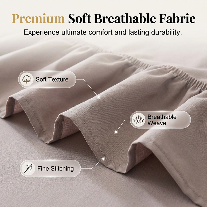 Effortless Setup Elastic Bed Skirt