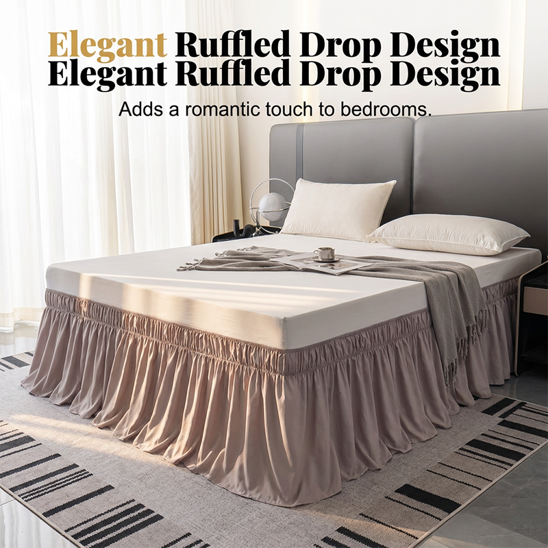 Effortless Setup Elastic Bed Skirt