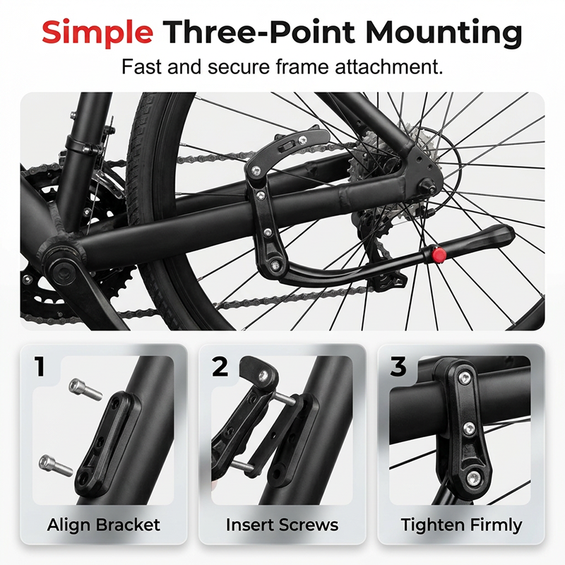 Universal Adjustable Aluminum Alloy Bicycle Side Kickstand
